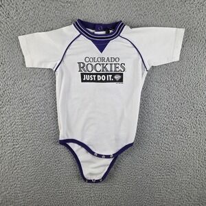 Vintage Colorado Rockies MLB Romper One Piece Baby Toddler 24 Months White Nike